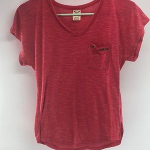 faded glory pink short sleeve top size:xs